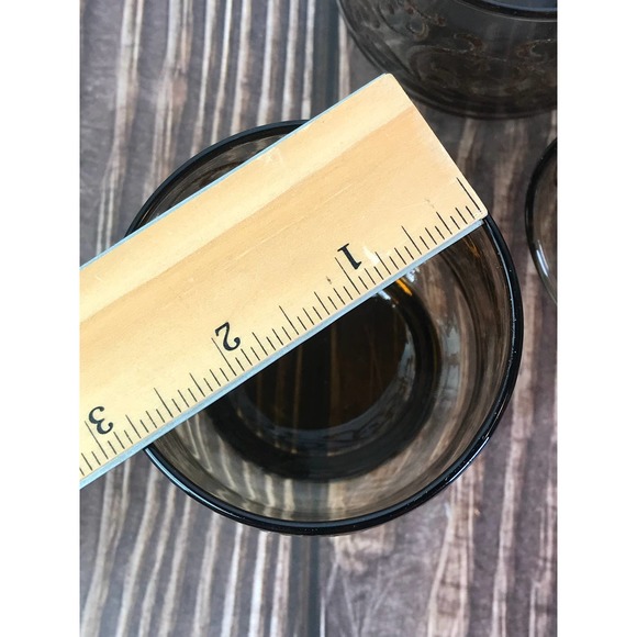 Libbey PRADO Old Fashioned Glass Tawny Brown Raised Swirl Rocks Low Ball 8-oz - Picture 8 of 10